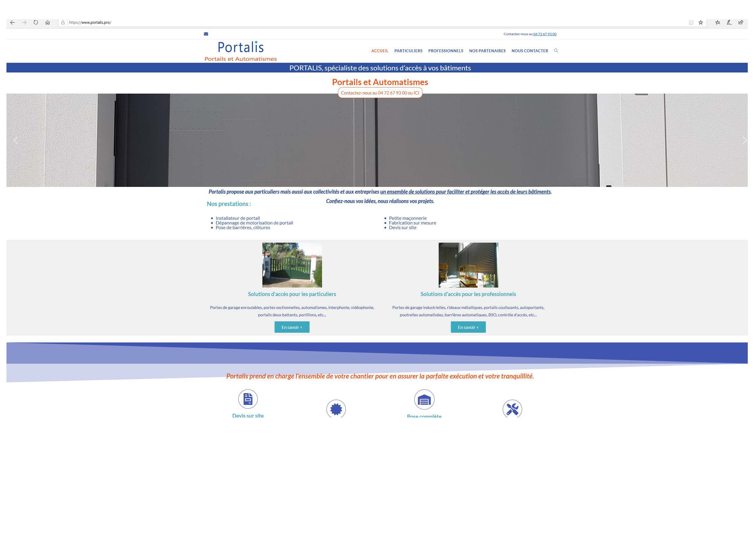 Création et programmation du site Web Portalis : www.portalis.pro